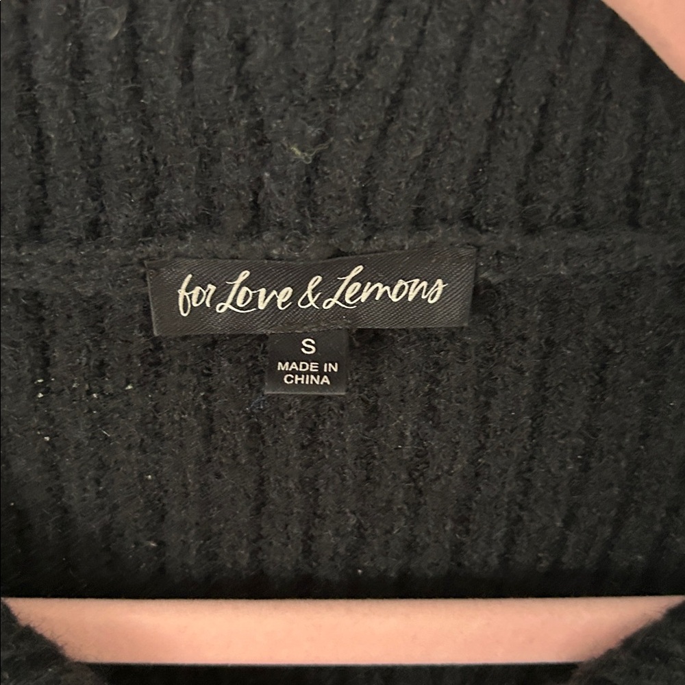 For Love and Lemons funnel neck zip sweater - Picture 3 of 6